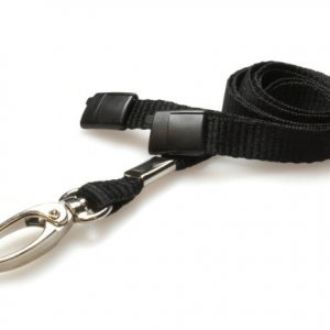 Lanyards Black - 10 mm Lanyards with breakaway and clip - Pack of 100 ...